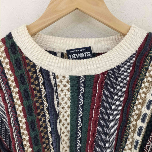 DIVOTS 90S 3D総柄ニット メンズ import:XL