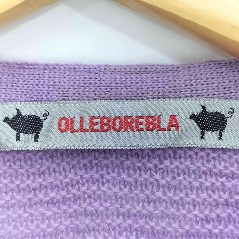 アルベロベロ OLLEBOREBLA オレボレブラ ビジュー装飾 アップリケ アンゴラ混 レーヨン 変形カーディガン レディース