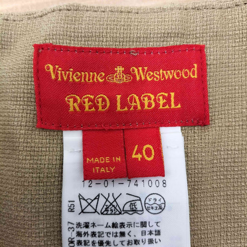 ヴィヴィアンウエストウッドレッドレーベル Vivienne Westwood RED LABEL リネンベルトデザインパンツ レディース 40
