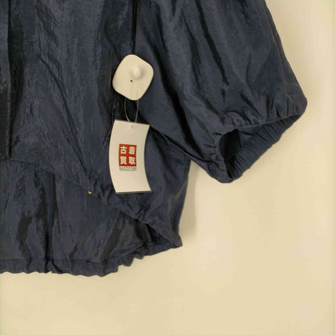 CHARM OF LIFE パフスリーブ ドローコード ナイロン ブラウス レディース FREE