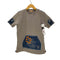 カステルバジャックスポーツ CASTELBAJAC SPOT デニム 異素材 切り替え クロス プリント S/S ヘビーウェイト Tシャツ Y2K レディース 1
