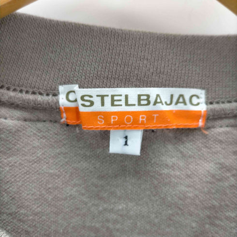 カステルバジャックスポーツ CASTELBAJAC SPOT デニム 異素材 切り替え クロス プリント S/S ヘビーウェイト Tシャツ Y2K レディース 1