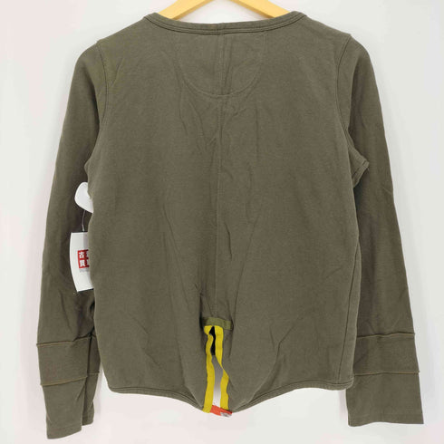 アルベロベロ OLLEBOREBLA オレボレブラ うさぎ ビジュースパンコール装飾 変形 テールカット クルーネック 長袖 Tシャツ レディース