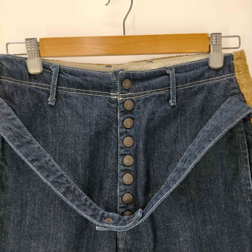 キャピタル KAPITAL KIRO HIRATA 初期 ウエスト 麻 リネン 切り替え ツイード 立体裁断 デニム ピエロ パンツ メンズ 0/XS