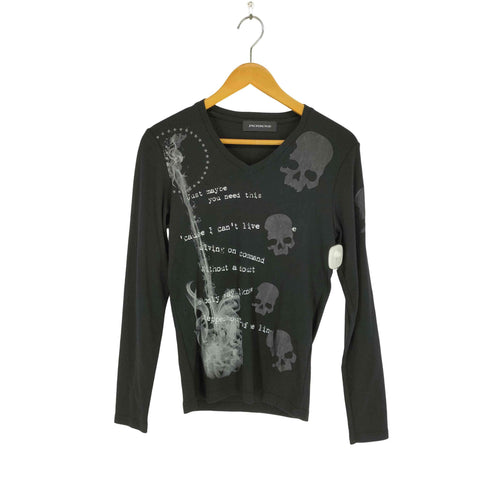 ジャックローズ JACKROSE Y2K ドクロ Vネックカットソー メンズ JPN:L