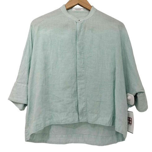 マカフィー MACPHEE 23SS リネン シャイニング ハーフスリーブ シャツ レディース JPN:36