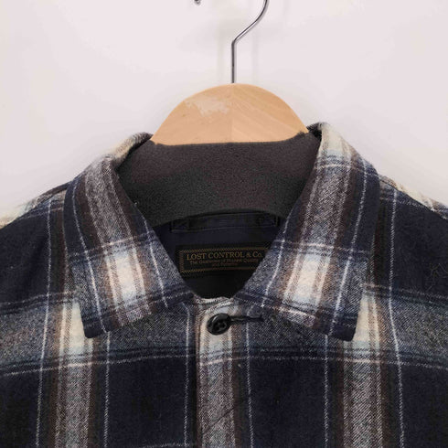 ロストコントロール LOST CONTROL Fly Front Wool Check Shirts JKT メンズ JPN:1