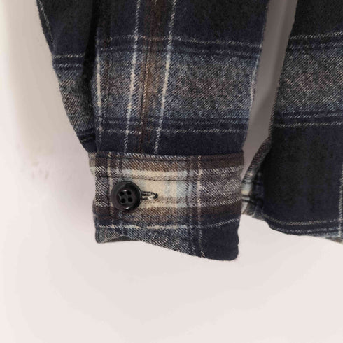 ロストコントロール LOST CONTROL Fly Front Wool Check Shirts JKT メンズ JPN:1