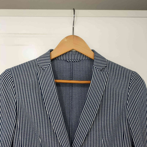 トゥモローランドコレクション TOMORROWLAND collection サッカーストライプ ピークドラペル ジャケット レディース JPN:36