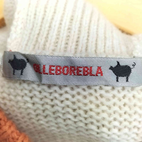 アルベロベロ OLLEBOREBLA オレボレブラ ブタさん フラワー 刺繍 モヘア アンゴラ アルパカ混 ウール ジップアップ ノースリーブパーカー レディース