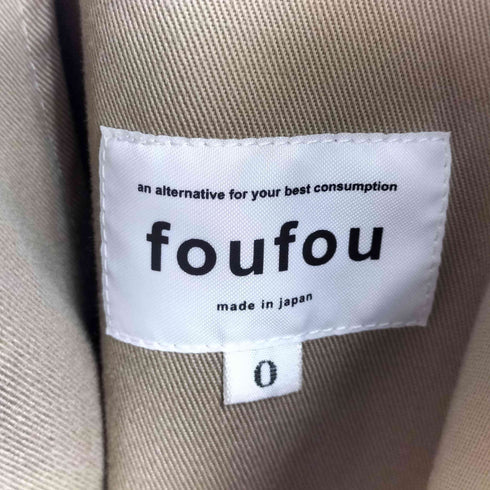 フーフー FOUFOU Rotonde 19 ラ ロトンド ベルテッド トレンチコート レディース 0
