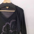 ジョンガリアーノ JOHN GALLIANO 00S 変形 フラワー スパンコール ローゲージ ラメ Vネック ニット レディース import:S