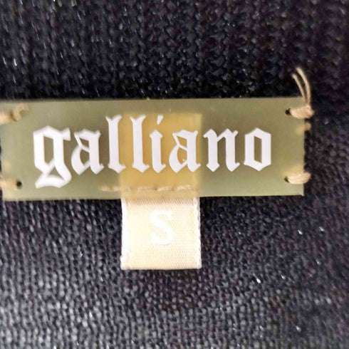 ジョンガリアーノ JOHN GALLIANO 00S 変形 フラワー スパンコール ローゲージ ラメ Vネック ニット レディース import:S