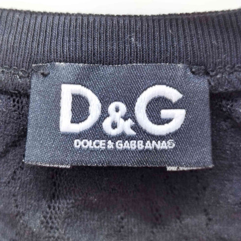 ディーアンドジードルチェアンドガッバーナ D&G DOLCE&GABBANA シルク メッシュ レイヤード ブラウス キャミソール レディース import:XS
