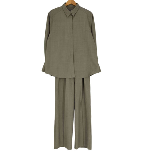 REURIE’ 23SS original oversize front fly shirt original double tuck wide slacks セットアップ レディース JPN:S