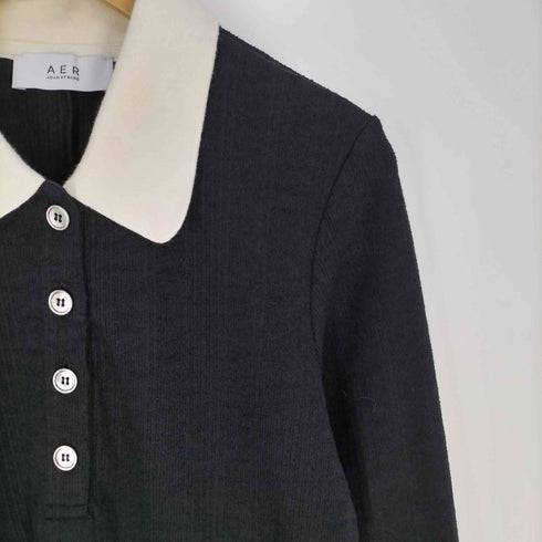 アダムエロペ Adam et Rope FEMME 25SS ロングスリーブポロシャツ レディース FREE