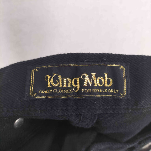 KING MOB Y2K シンチバック レオパード ストレートデニム メンズ W32 L34