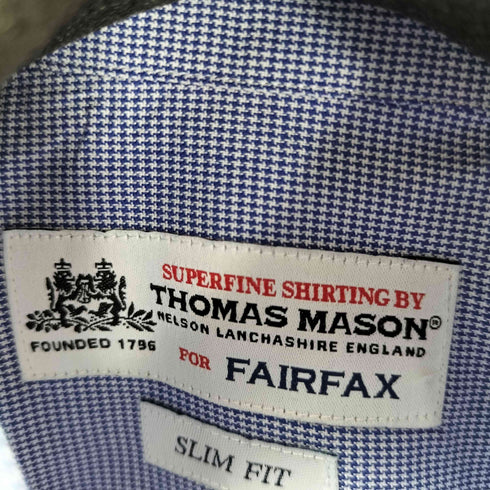 トーマスメイソンフォーフェアファクス THOMAS MASON for FAIRFAX SLIM FIT ワイドカラーシャツ メンズ 38