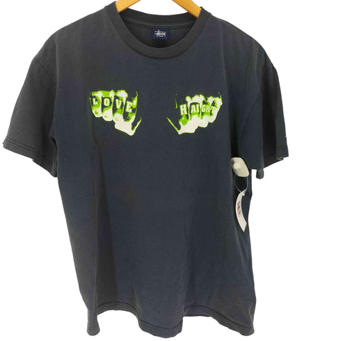 ステューシー Stussy 00S LOVE HAIGHT Knuckle Headz プリント S/S Tシャツ メンズ import:L