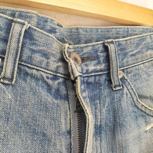 イサムカタヤマバックラッシュ ISAMU KATAYAMA BACKLASH デストロイ加工 フレアデニムパンツ メンズ M