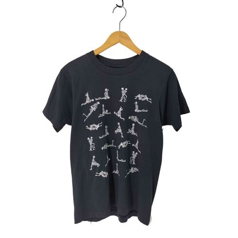 90s シングルステッチ 四十八手 スカル Tシャツ メンズ