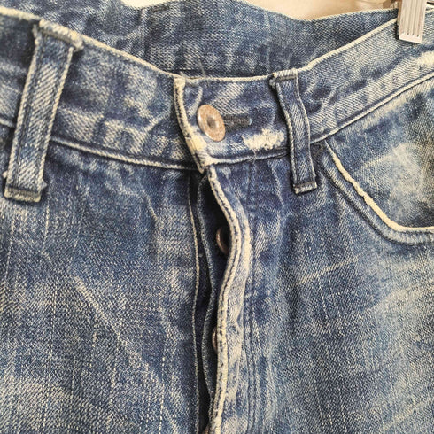 イサムカタヤマバックラッシュ ISAMU KATAYAMA BACKLASH デストロイ加工 フレアデニムパンツ メンズ M