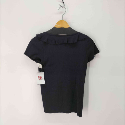アニエスベー agnes b. フランス製 フリル Vネック Tシャツ レディース 2
