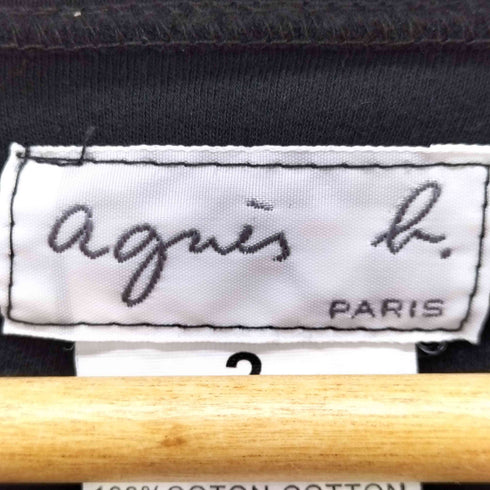アニエスベー agnes b. フランス製 フリル Vネック Tシャツ レディース 2