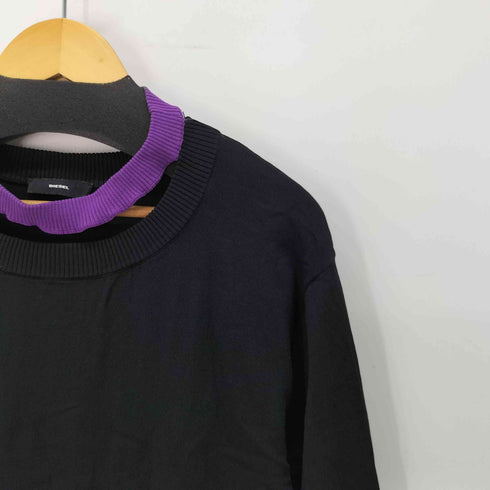 ディーゼル DIESEL カット加工 リブ ニット ワンピース レディース import:XS