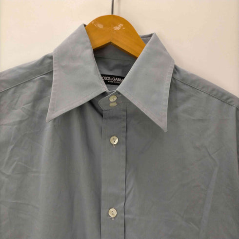 ドルチェアンドガッバーナ DOLCE&GABBANA 00S MADE IN ITALY Dress Shirt イタリア製 L/S バックタック デザイン ワイドカラー ドレス シャツ 襟芯 メンズ 40