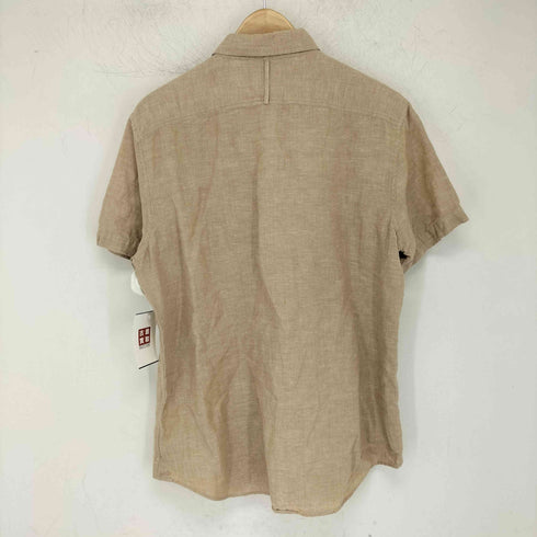 バナナリパブリック BANANA REPUBLIC リネン コットン 半袖 プレーンシャツ メンズ import:L