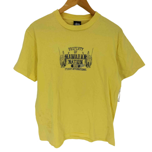 ステューシー Stussy 90S PROPERTY OF HAWAIIAN プリント S/S Tシャツ メンズ import:M