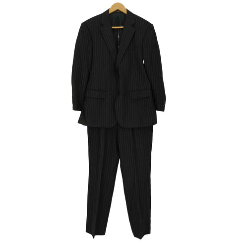 ドーメイル DORMEUIL ストライプ ウール 2B テーラードジャケット 1タック スラックス スーツセットアップ メンズ 94