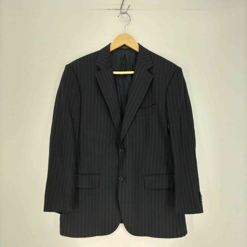 ドーメイル DORMEUIL ストライプ ウール 2B テーラードジャケット 1タック スラックス スーツセットアップ メンズ 94