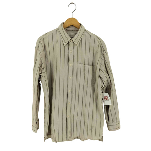 ユニクロジェイダブリューアンダーソン UNIQLO JW ANDERSON オックスフォードオーバーサイズシャツストライプ メンズ L