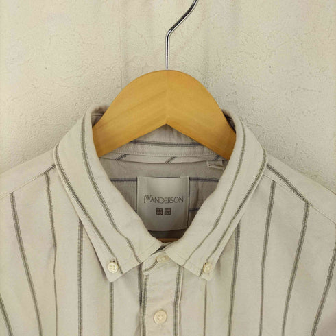 ユニクロジェイダブリューアンダーソン UNIQLO JW ANDERSON オックスフォードオーバーサイズシャツストライプ メンズ L