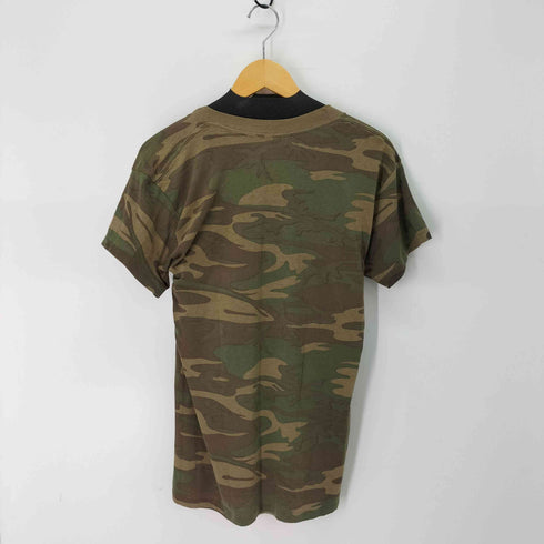 90S 迷彩 ウッドランドカモ 裾袖シングルステッチ Tシャツ メンズ