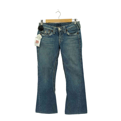 トゥルーレリジョン TRUE RELIGION USA製 JOEY BIG T フレアパンツ レディース 28