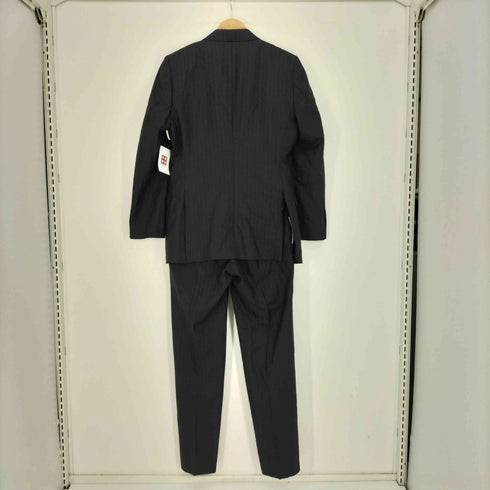 エルメネジルドゼニア Ermenegildo Zegna ストライプ ウール 2B テーラードジャケット ノータック スラックス スーツセットアップ メンズ 46