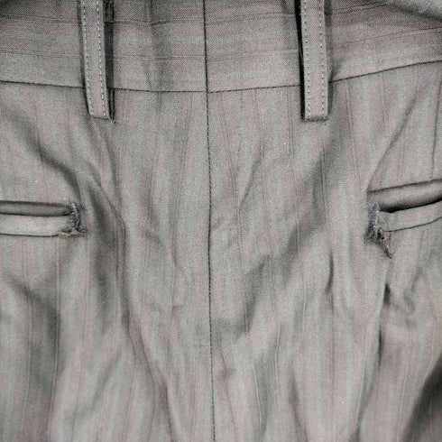 エルメネジルドゼニア Ermenegildo Zegna ストライプ ウール 2B テーラードジャケット ノータック スラックス スーツセットアップ メンズ 46