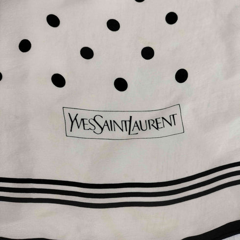 イヴサンローラン Yves Saint Laurent ドット柄 大判スカーフ レディース