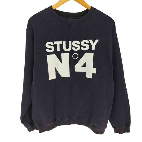 ステューシー Stussy 00S 銀タグ N4ロゴプリント スウェット トレーナー メンズ import:M