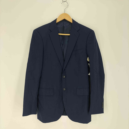 アデイインザライフユナイテッドアローズ A day in the life UNITED ARROWS ストライプ ウールポリ 2B テーラードジャケット ノータック スラックス スーツセットアップ メンズ 46