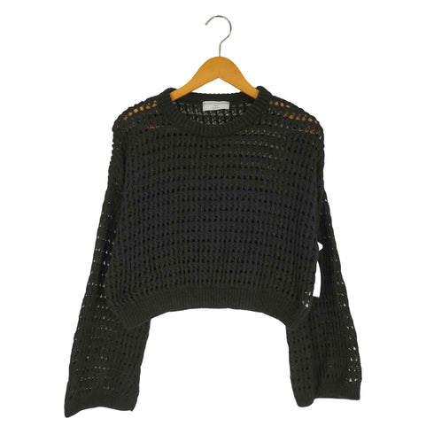トリコジャンマルク TRICOTS JEAN MARC フランス製 アクリル モヘヤ混 クロップド ニット レディース