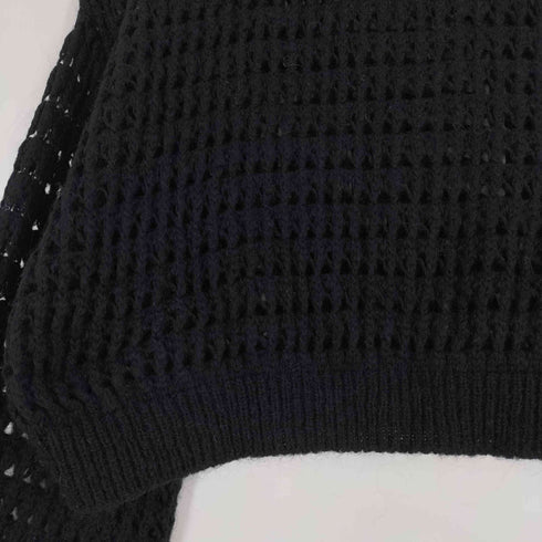 トリコジャンマルク TRICOTS JEAN MARC フランス製 アクリル モヘヤ混 クロップド ニット レディース
