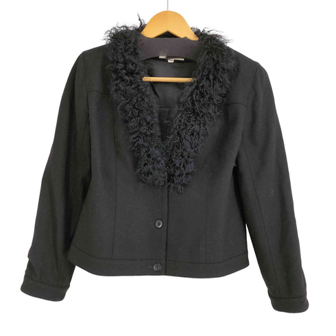 ハナエモリ HANAE MORI チベットラムファーウールジャケット レディース 13A3