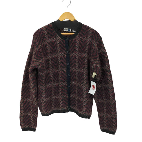 paul harris design モヘア混総柄カーディガン レディース import:L