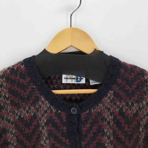 paul harris design モヘア混総柄カーディガン レディース import:L