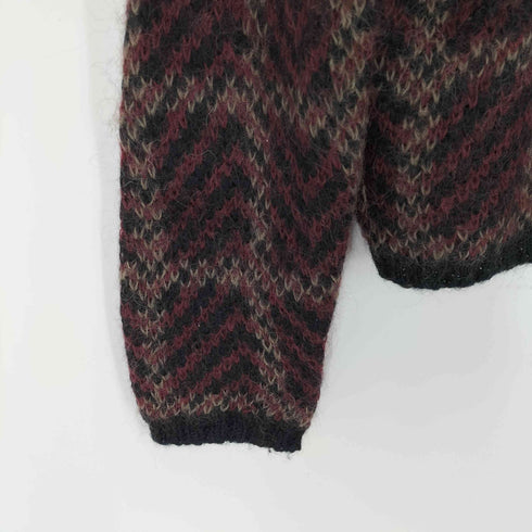 paul harris design モヘア混総柄カーディガン レディース import:L