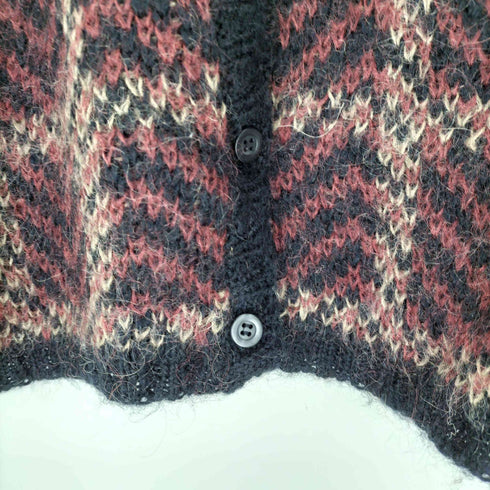 paul harris design モヘア混総柄カーディガン レディース import:L